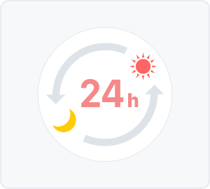 24時間いつでも予約可能